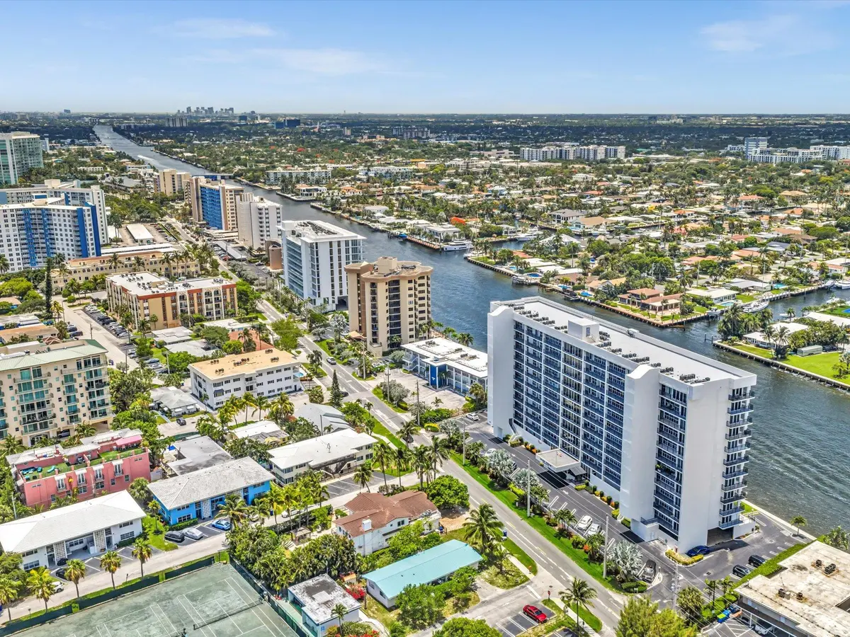 Aerial View at 518 N Riverside Drive, Pompano Beach