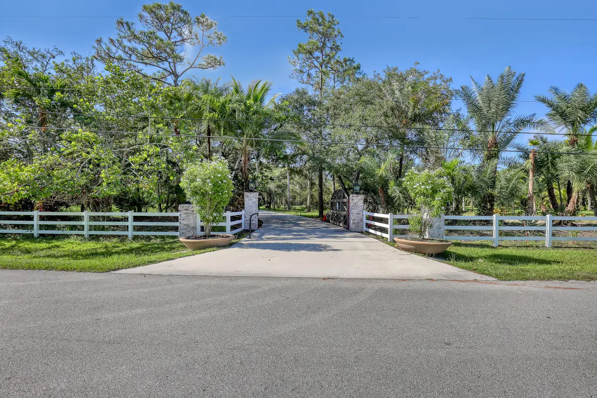 Private Gated Entrance at 10780 Anderson Lane, Wellington