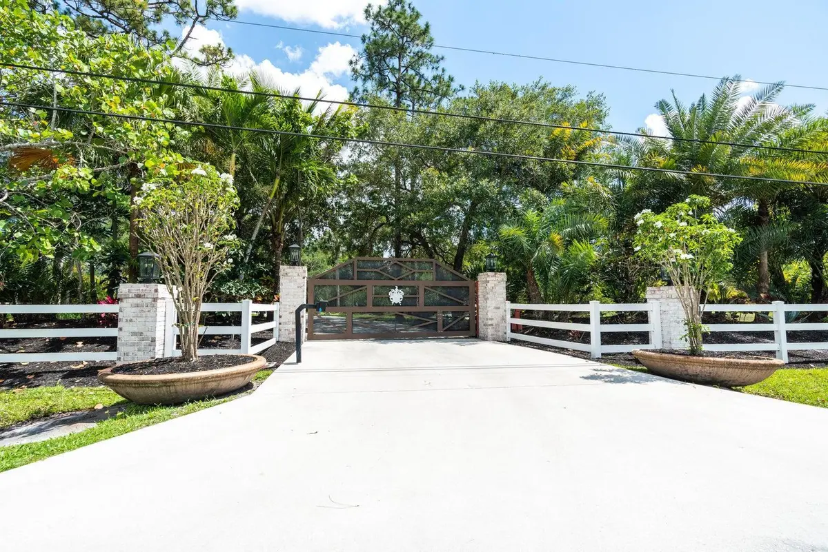 Private Gated Entrance at 10780 Anderson Lane, Wellington