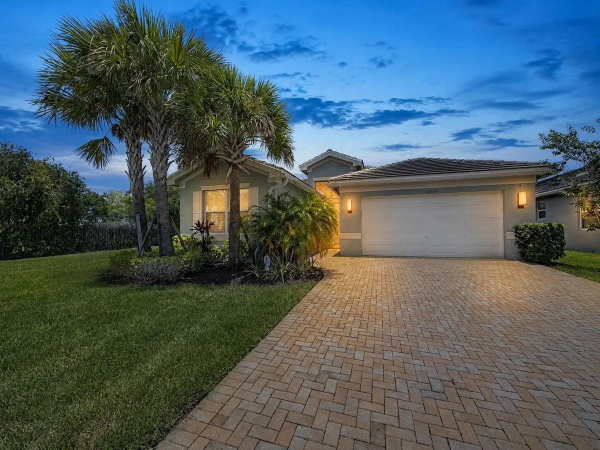 Front Exterior Night Shot at 12000 SW Bristol Bay Drive, Port St. Lucie