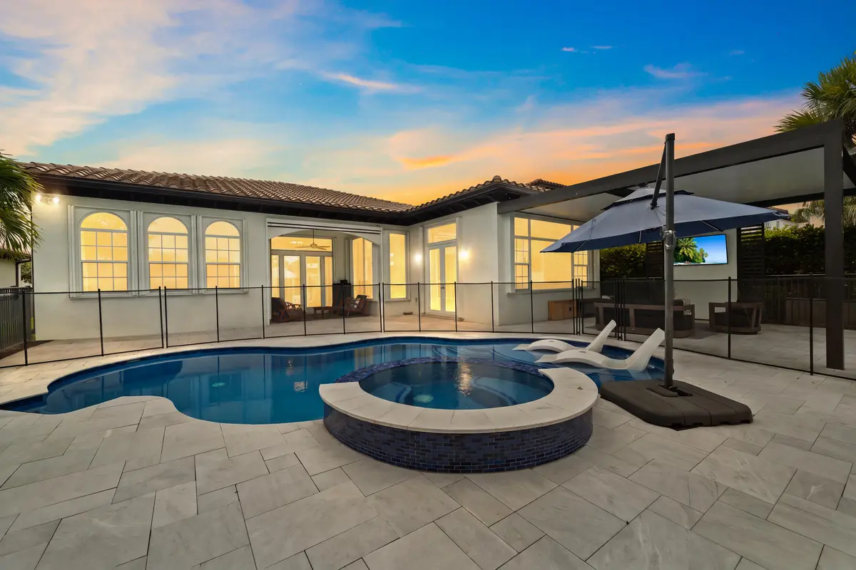 pool view at 8170 NW 124th Terrace, Parkland