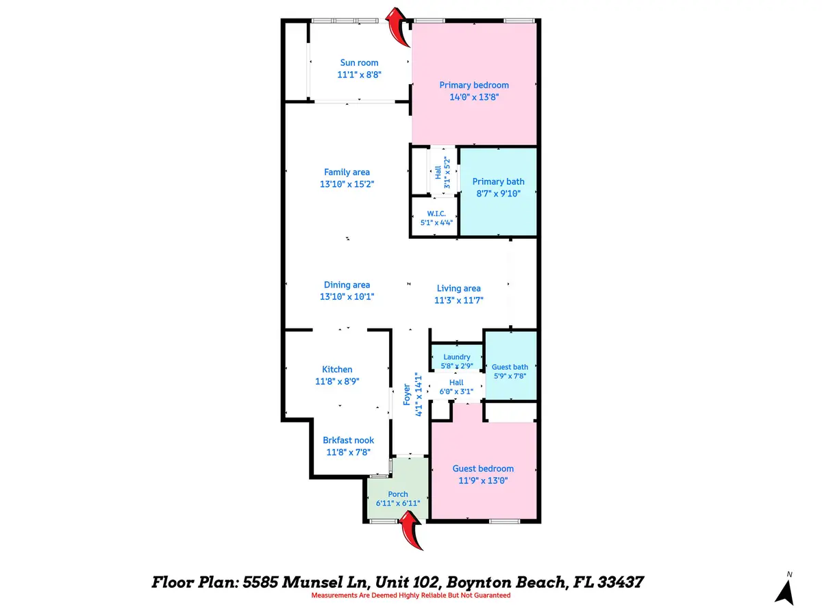 2 Floor Plan at 5585 Munsel Lane 102, Boynton Beach