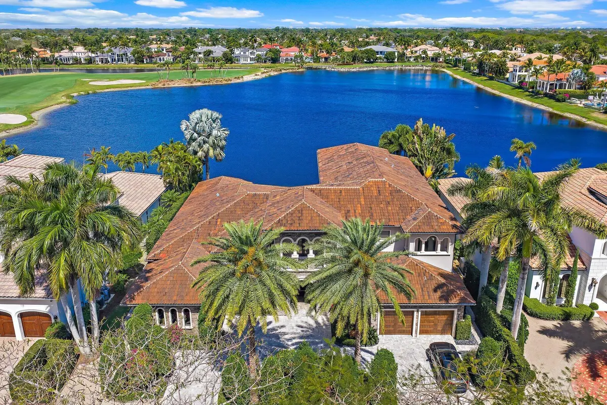 Front Elevation Aerial at 636 Hermitage Circle, Palm Beach Gardens