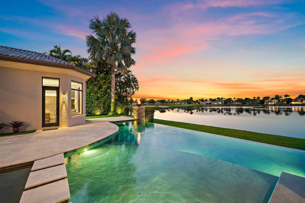 View to 17th Hole from Pool at 636 Hermitage Circle, Palm Beach Gardens