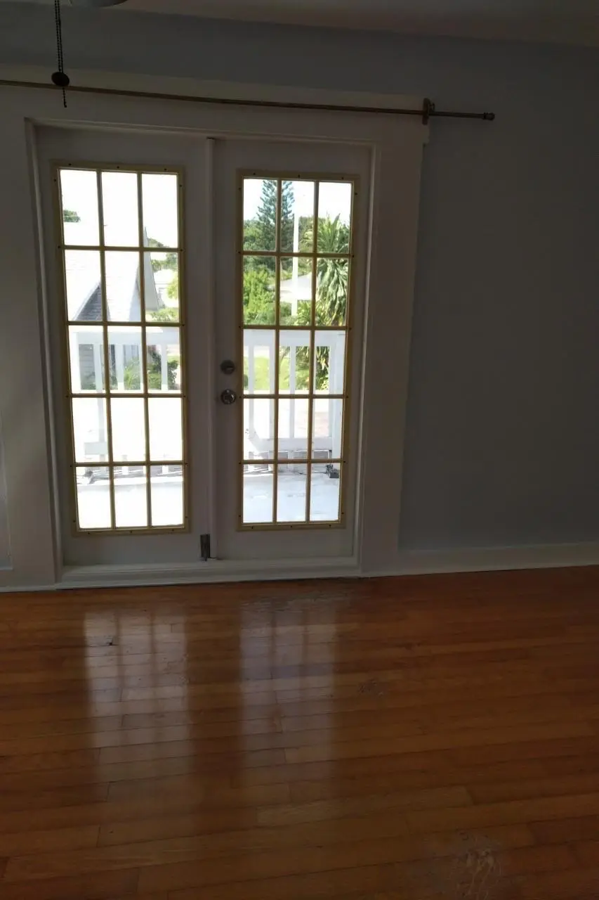 french doors upstairs patio at 918 S M Street back house, Lake Worth Beach