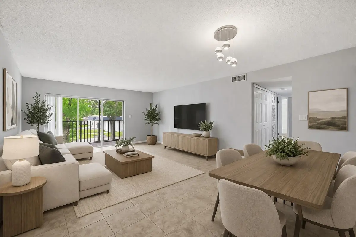 Bright minimalist living and dining spac at 7541 NW 16th Street 1211, Plantation