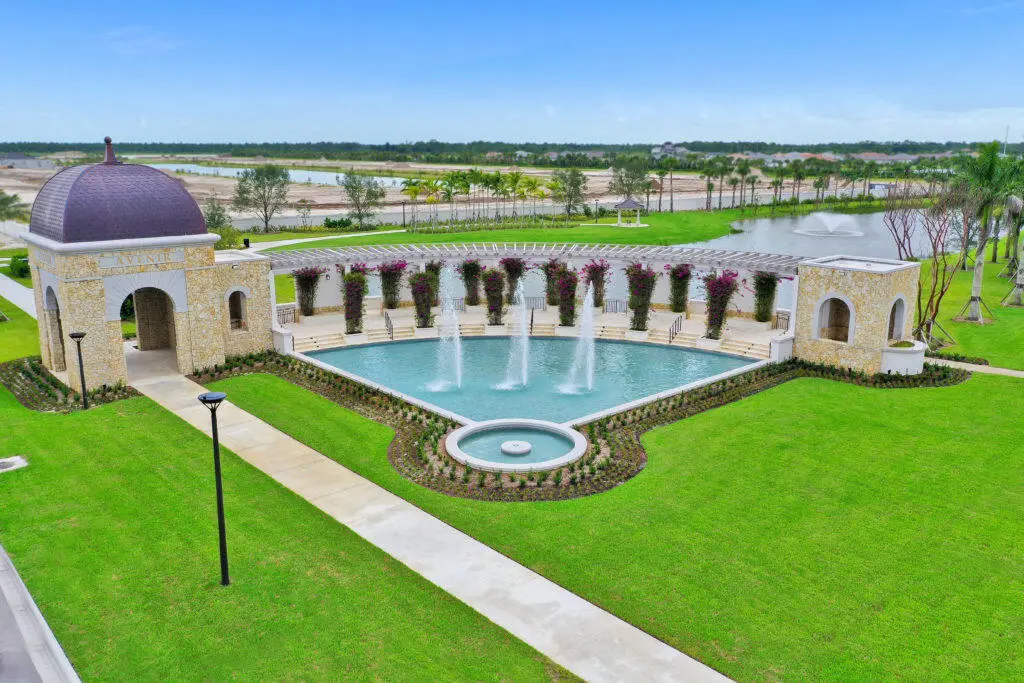 Avenir-Entrance-with-Fountains-1024x683 at 9858 Regency Way, Palm Beach Gardens