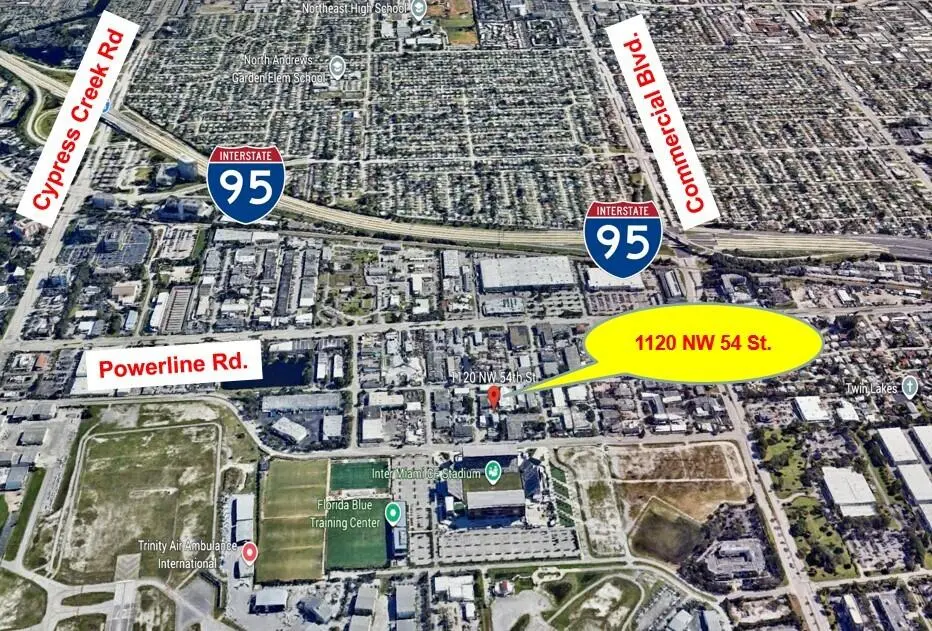 Location Map at 1120 NW 54TH Street, Fort Lauderdale
