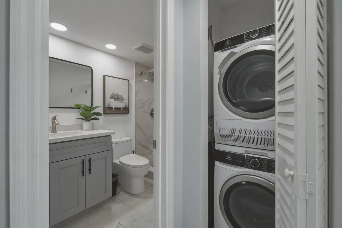 8, Washer Dryer Guest bath at 9823 S Hollybrook Lake Drive 104, Pembroke Pines