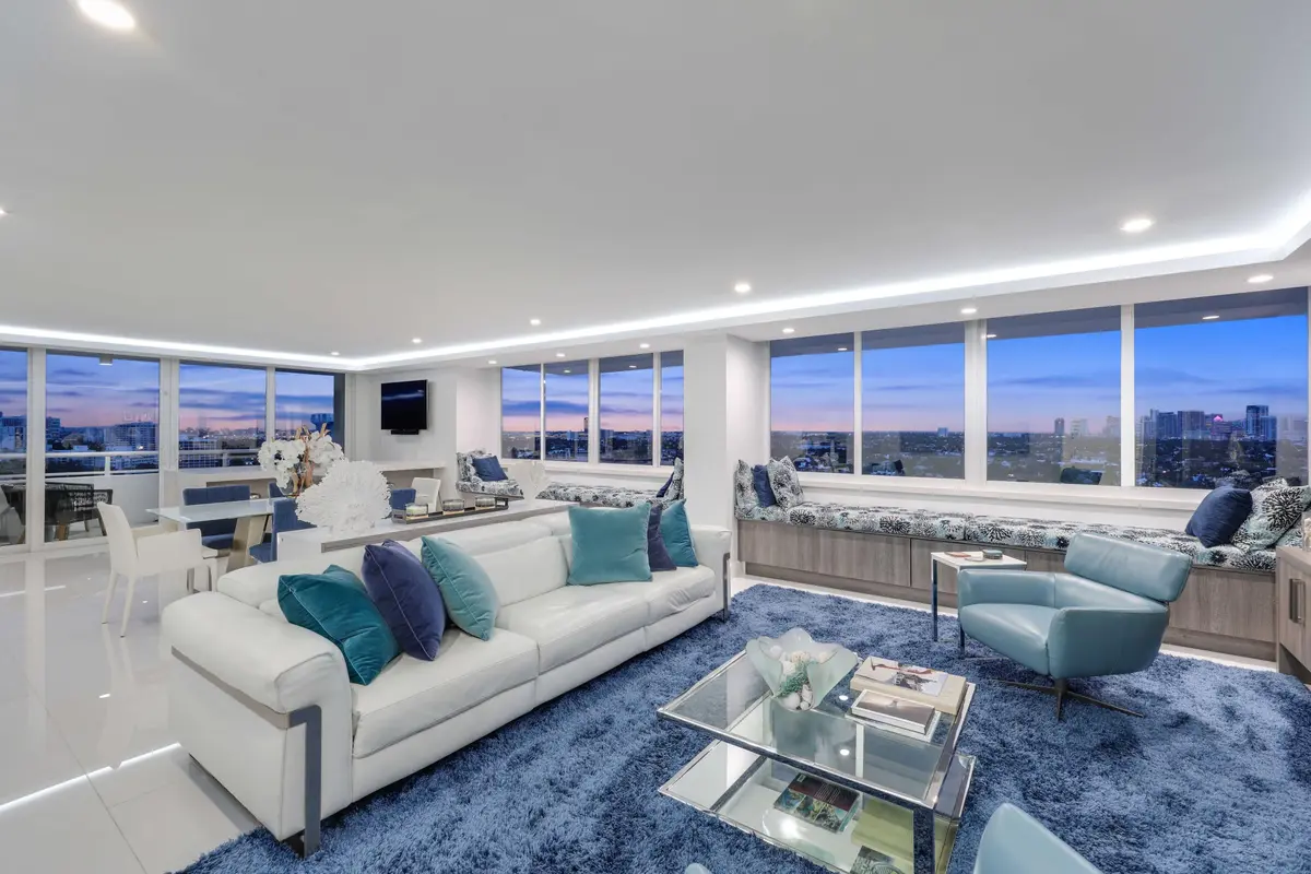 Living Room at 545 S FORT LAUDERDALE BEACH Boulevard 1703/1704, Fort Lauderdale