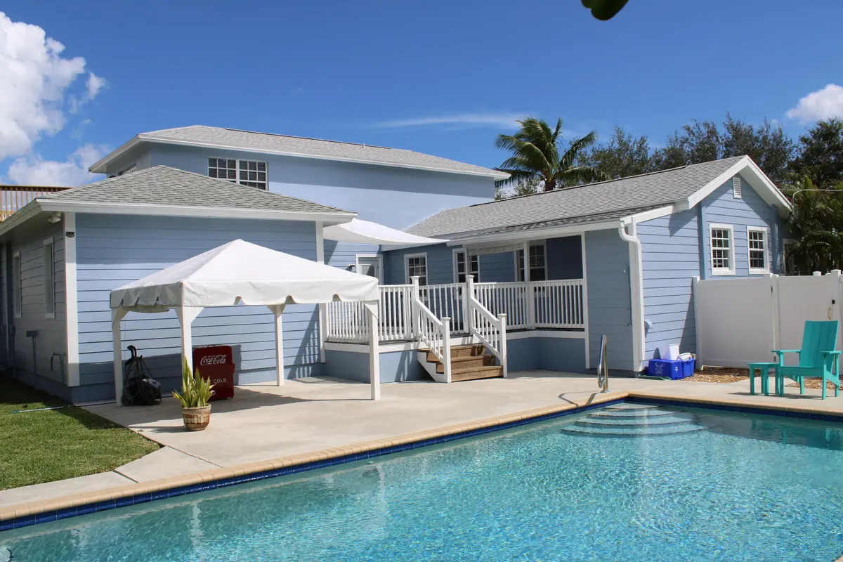 House from pool at 475 Seabrook Road, Tequesta