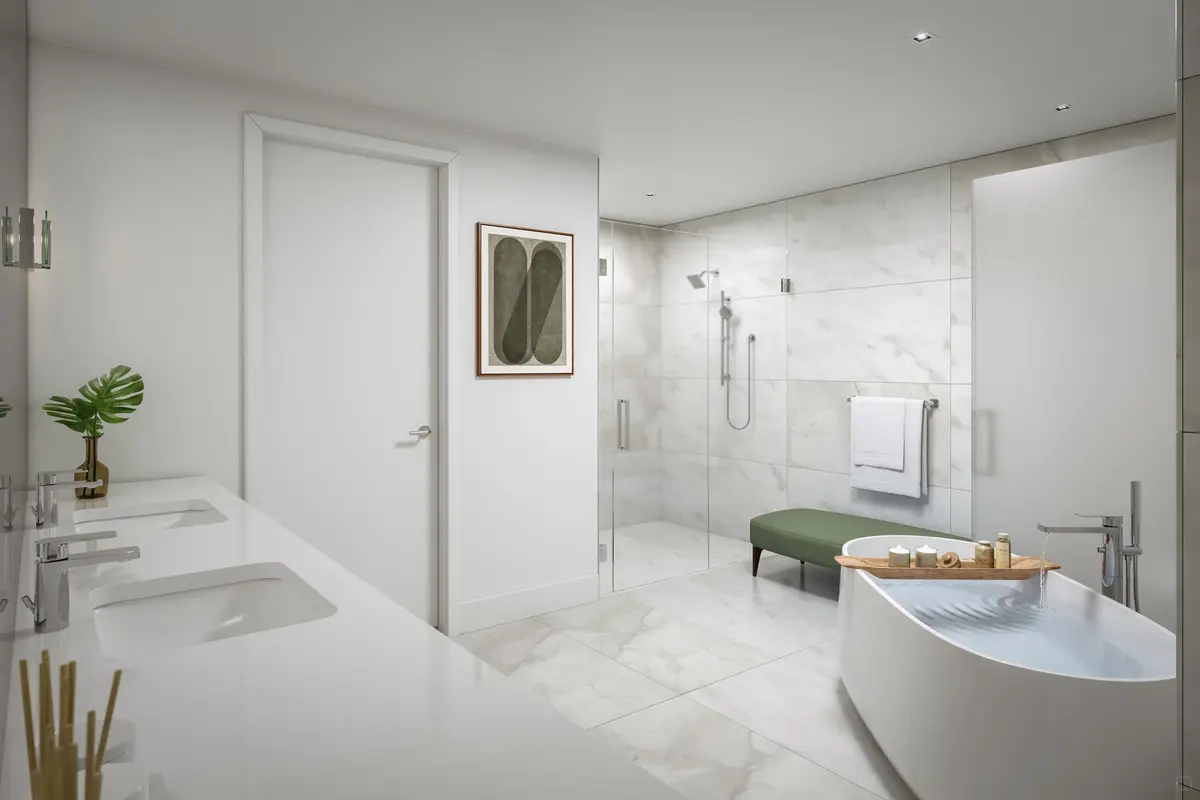 Primary Bath at 305 Briny Avenue 402, Pompano Beach