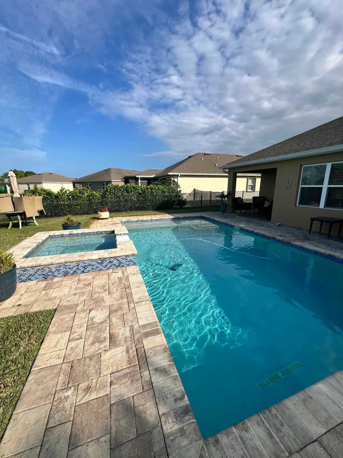 backyard privacy at 3280 ROXBURY Place, Vero Beach