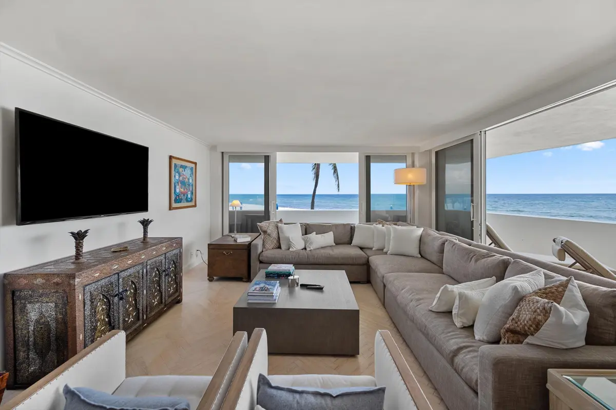 Living Area at 100 Sunrise Avenue 212, Palm Beach