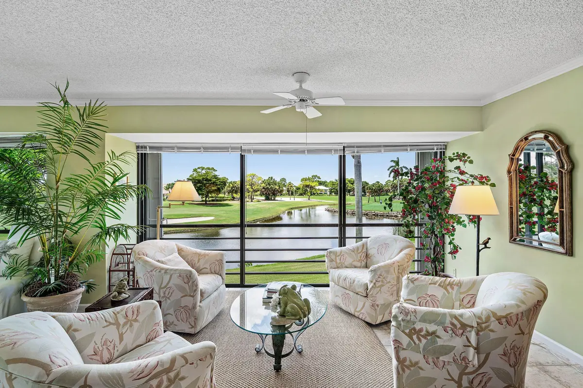Casual living area and view at 3625 Quail Ridge Drive Bobwhite A, Boynton Beach