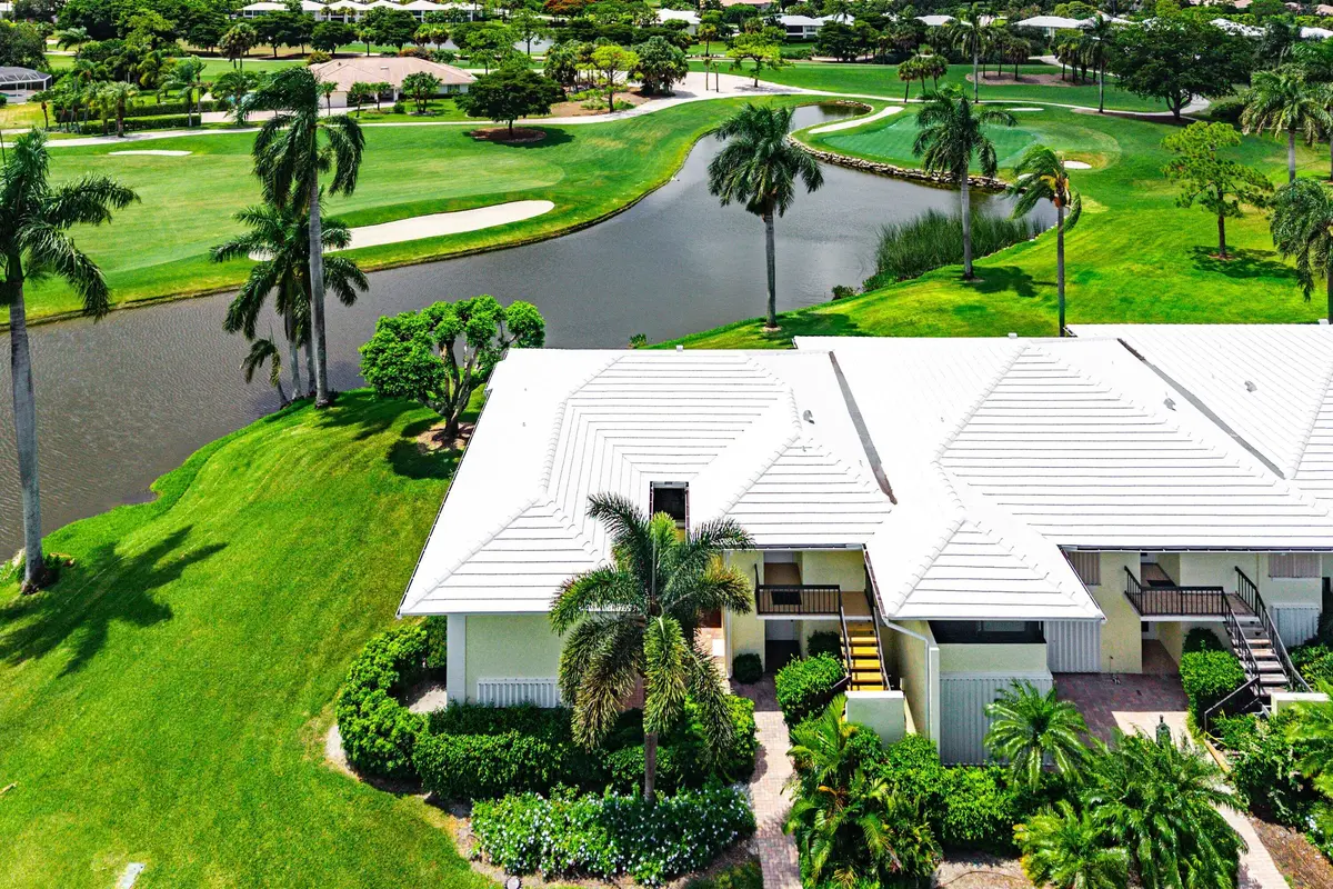 Aerial view at 3625 Quail Ridge Drive Bobwhite A, Boynton Beach