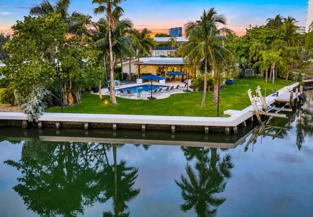 back yard 1st pic - 1700 marrietta at 1700 Marietta Drive, Fort Lauderdale