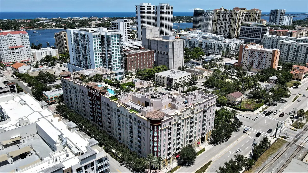 East Aerial View at 410 EVERNIA Street 706, West Palm Beach