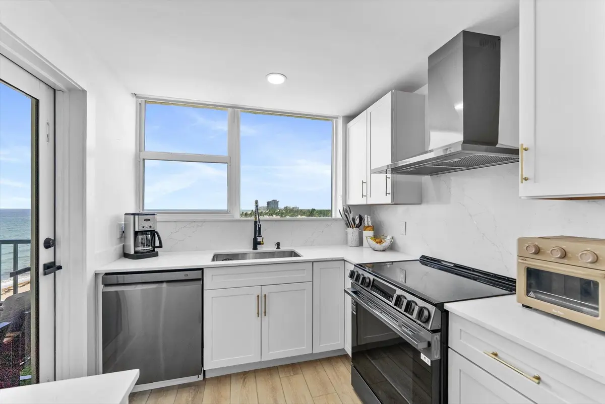 KITCHEN WITH OCEAN VIEW at 1237 HILLSBORO MILE 604, Hillsboro Beach