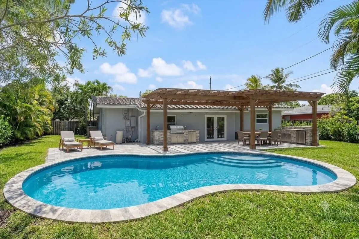 Rendered Backyard Potential at 4461 NE 19th Avenue, Oakland Park