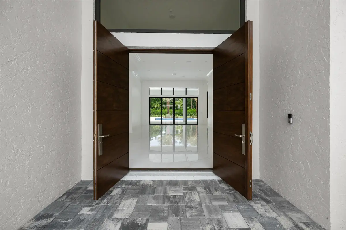 Gorgeous wood impact wood doors at 1712 Mayacoo Lakes Boulevard, West Palm Beach