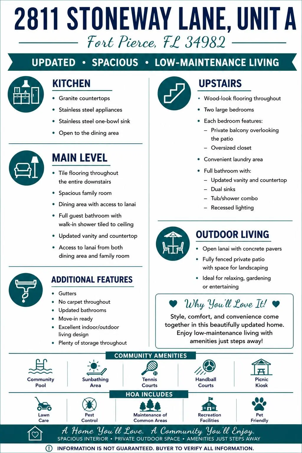 Home Features at 2811 Stoneway Lane A, Fort Pierce