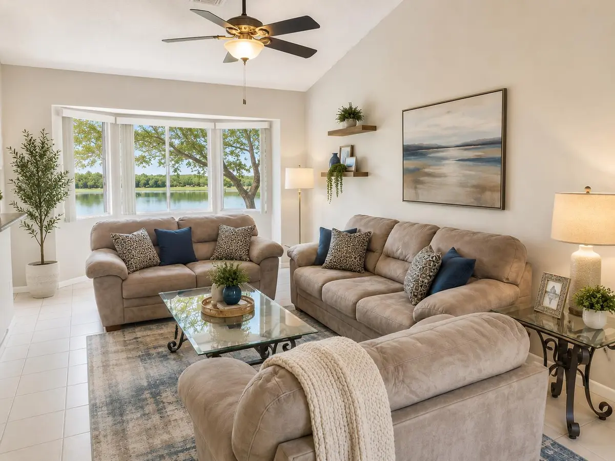 9202 livingroom and lake at 9202 NW 9th Court, Plantation