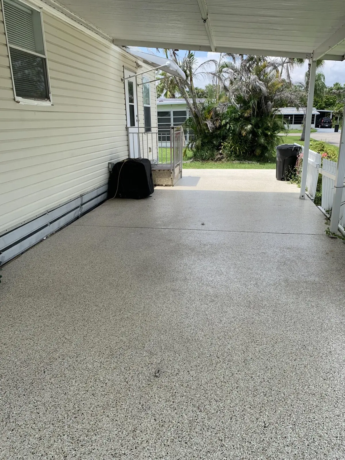Carport Epoxy Finish at 28 SE Flamenco Way, Port St. Lucie