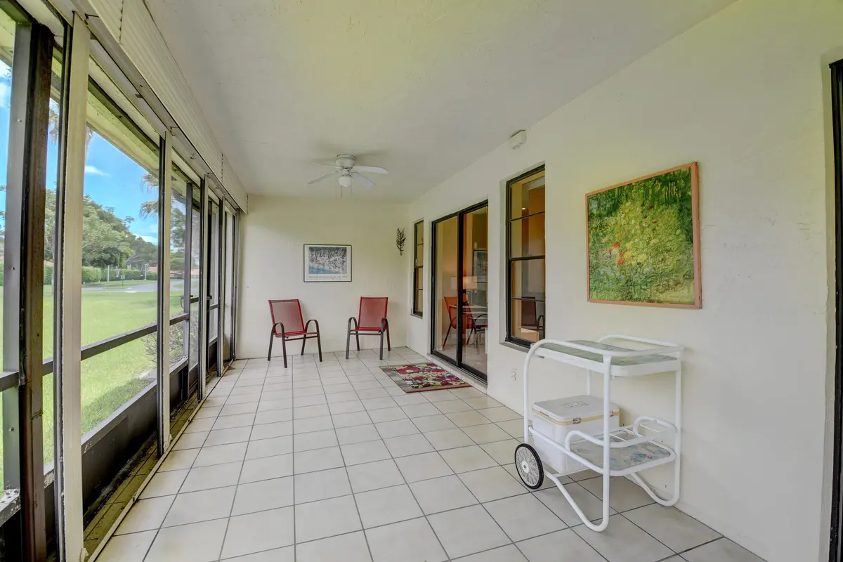 Spacious private screened patio at 5895 Autumn Lake Lane A, Boynton Beach