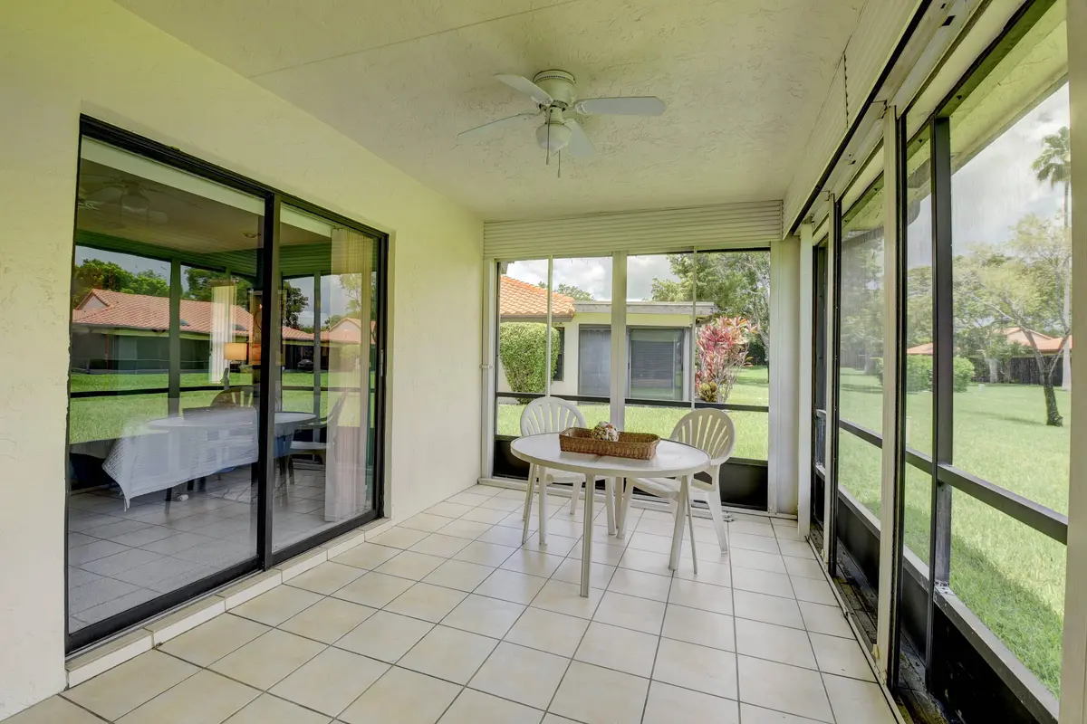 Spacious private screened patio at 5895 Autumn Lake Lane A, Boynton Beach