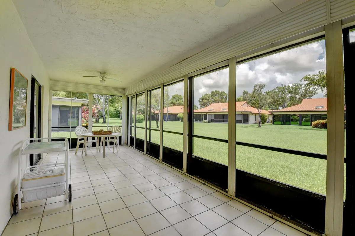 Spacious private screened patio at 5895 Autumn Lake Lane A, Boynton Beach