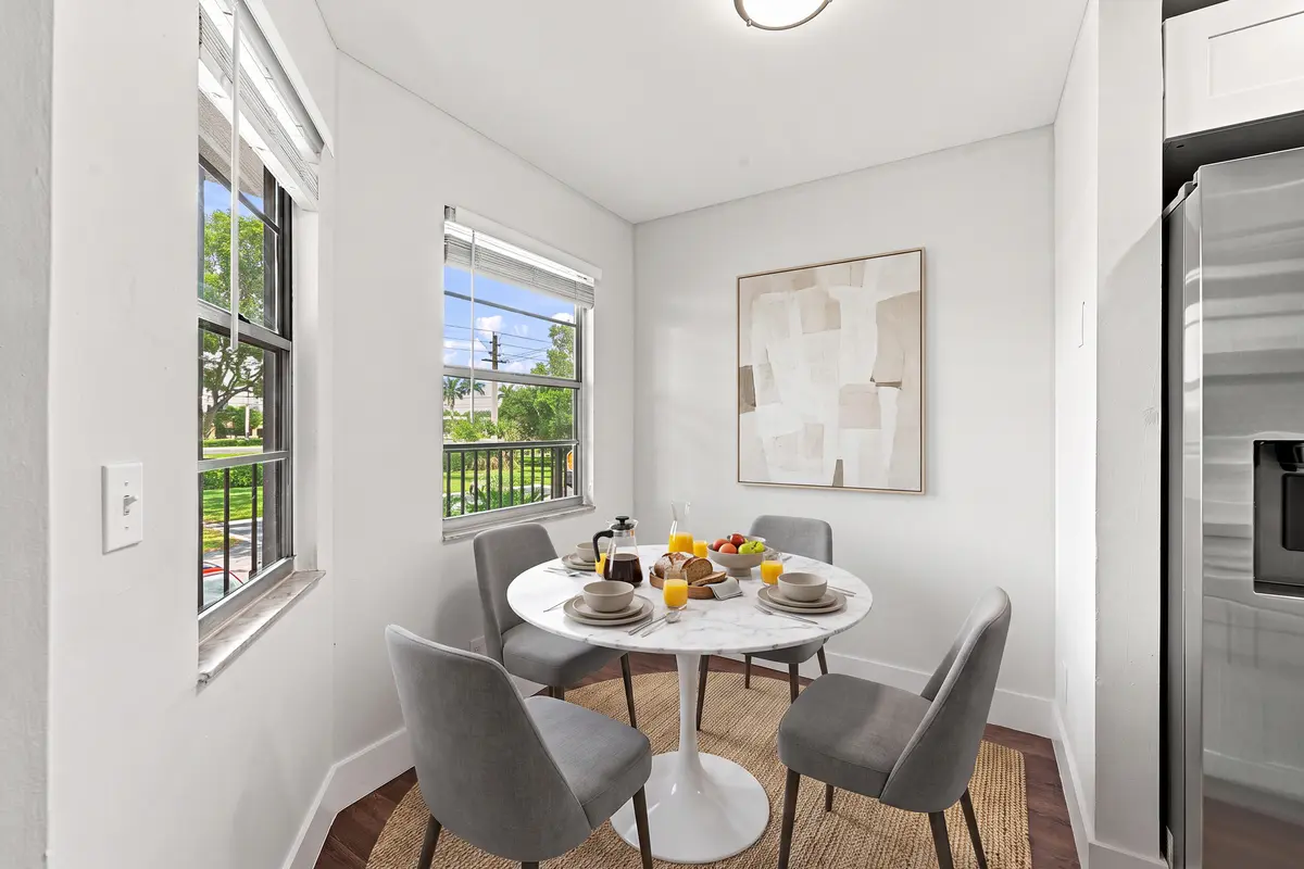 Breakfast Nook (Staged) w/Water Views at 1400 SW 124th Terrace 202Q, Pembroke Pines