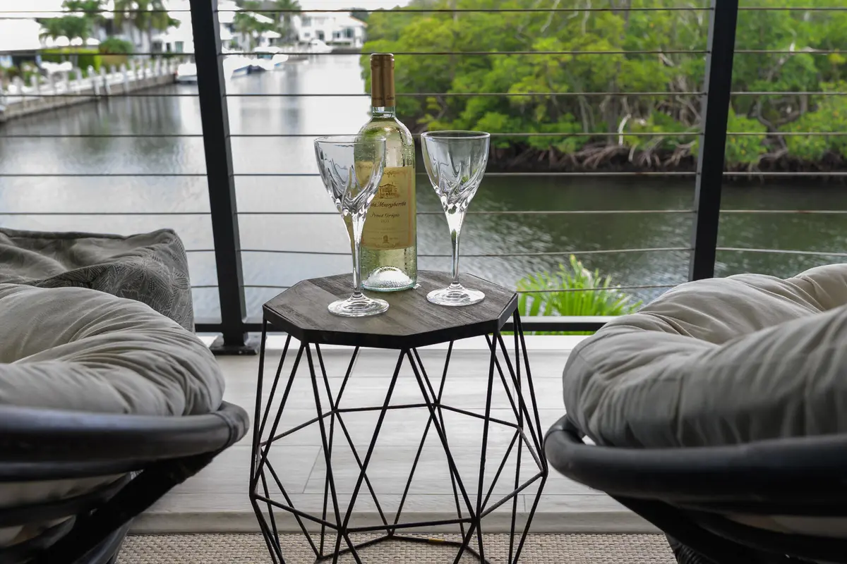 Primary balcony with waterviews at 5246 BOCA MARINA, Boca Raton