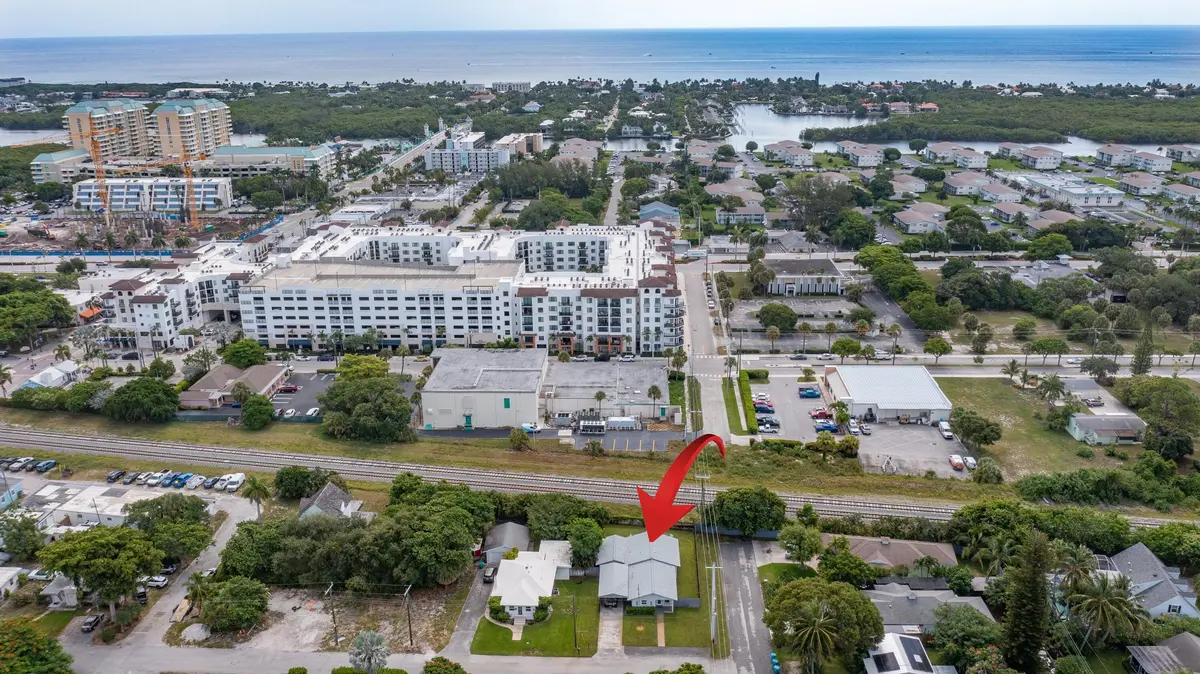 Aerial to the East at 222 SE 3RD Street, Boynton Beach