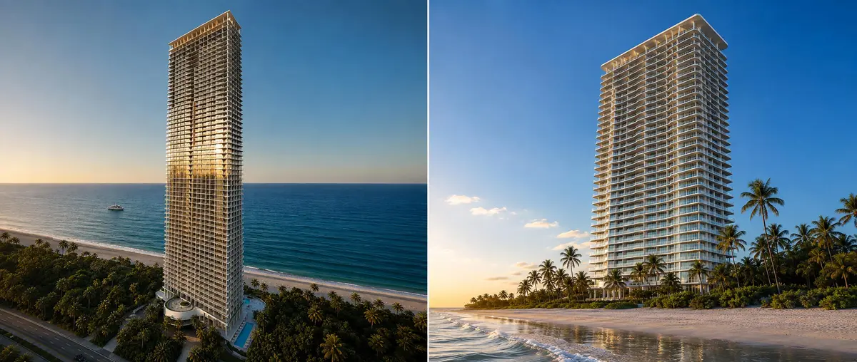 Coastal Towers at Golden Hour at 16901 Collins Avenue 3002, Sunny Isles Beach