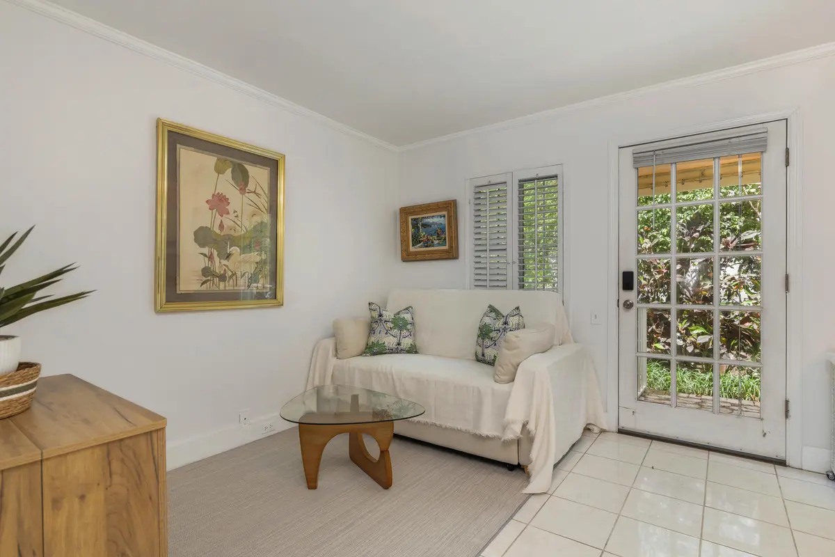 living room at 155 Peruvian Avenue Back Cottage, Palm Beach