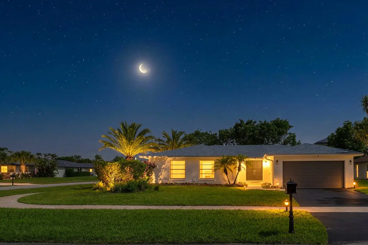 4854 Acorn Front Evening at 4854 ACORN Drive, Boca Raton