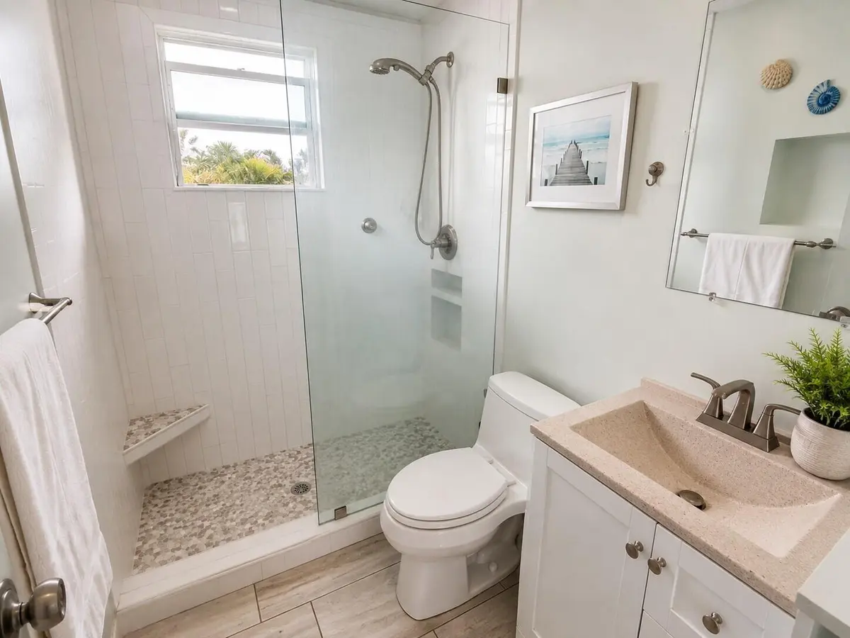 Bathroom at 1967 S OCEAN Boulevard 215-C, Lauderdale-By-The-Sea