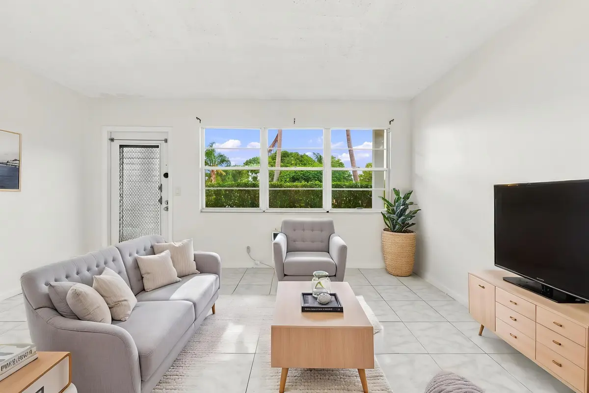 Virtually Staged Living Room at 310 OAKRIDGE R Court 310, Deerfield Beach