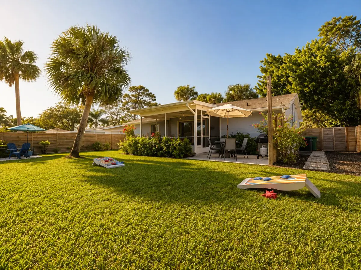 Big back yard at 361 Toledo Street, Sebastian