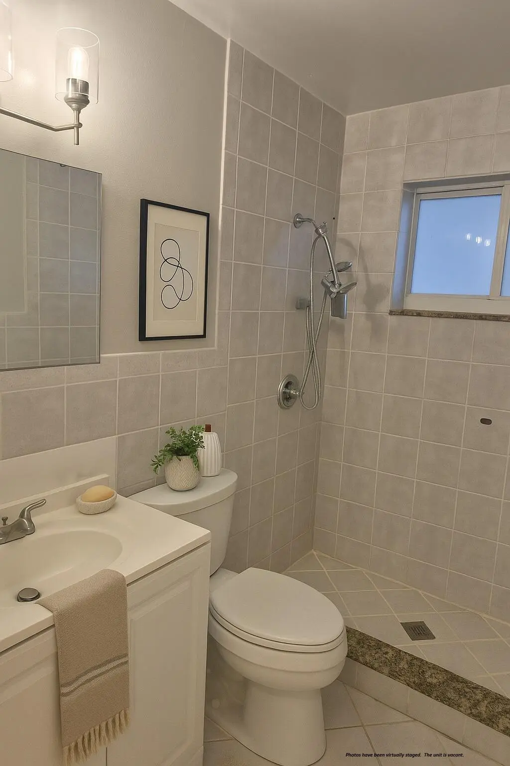Bathroom - staged at 1129 NE 5th Terrace 2, Fort Lauderdale