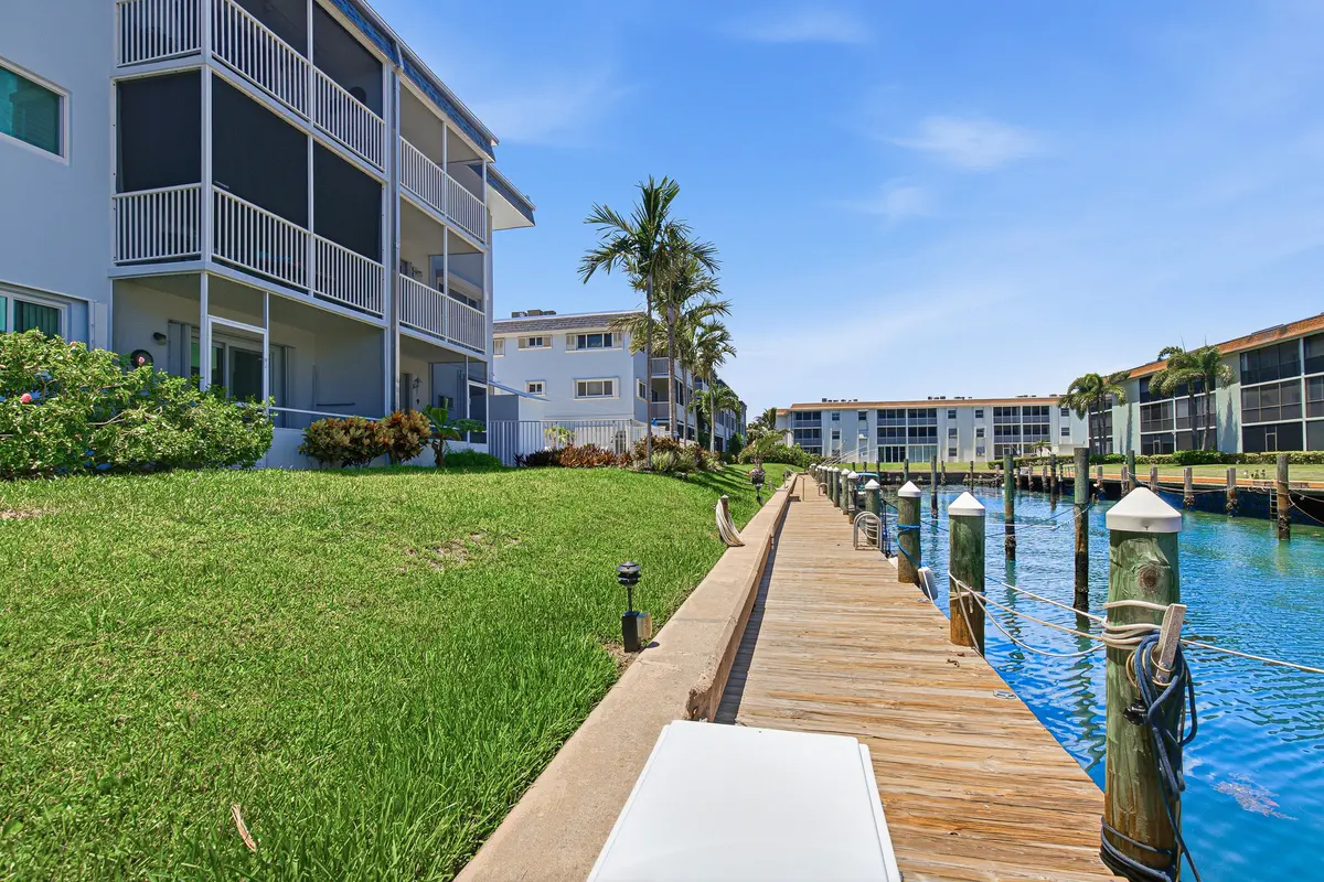 Canal View from outside patio at 111 Doolen Court 110, North Palm Beach