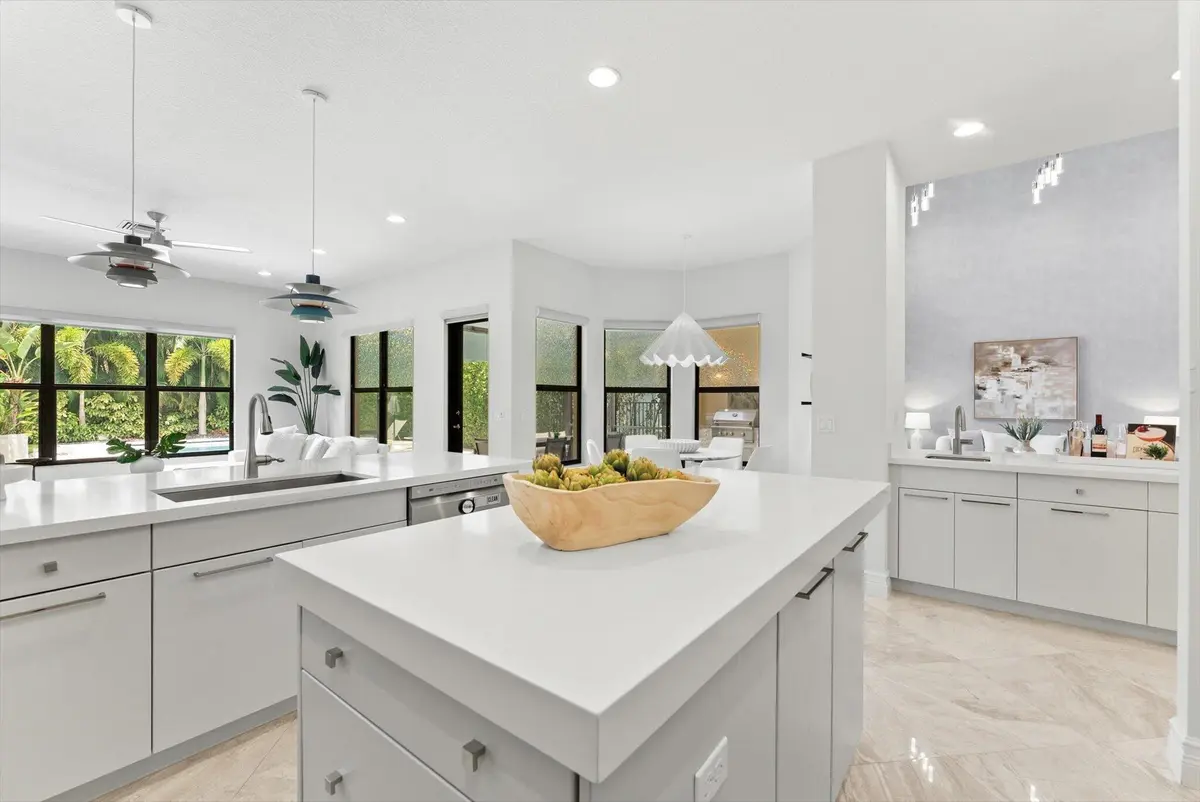 KITCHEN W/POOL VIEW at 8159 Hutchinson Court, Delray Beach