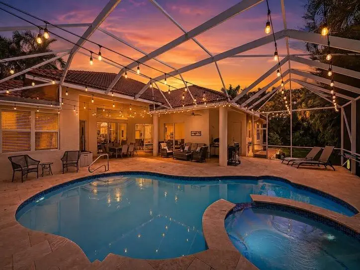 Evening Patio View at 21337 ROCK RIDGE Drive, Boca Raton