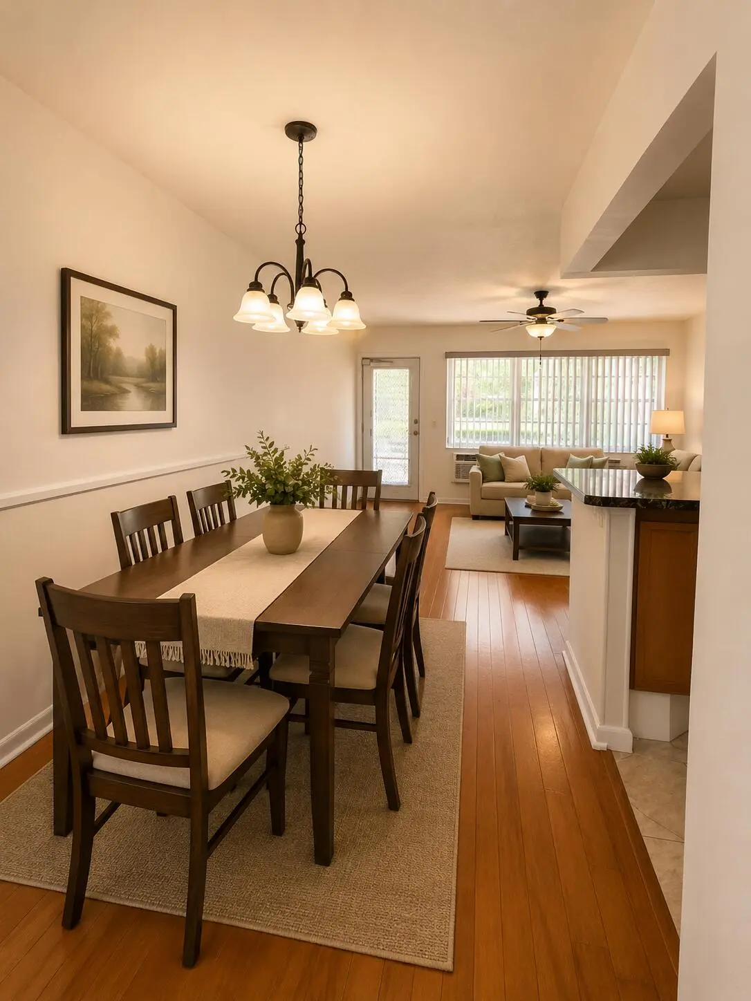 Dining Area & Living Room at 120 WINDSOR F Unit F, West Palm Beach