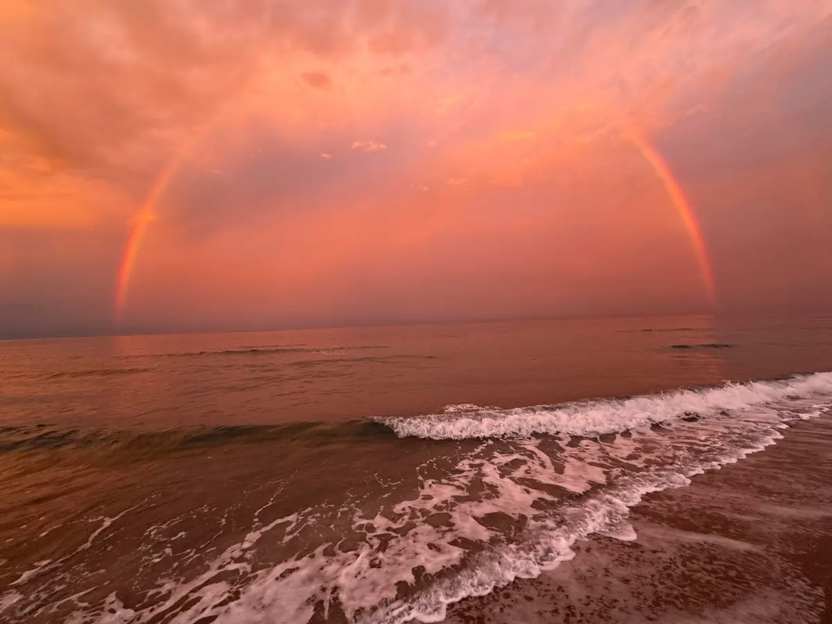 Beautiful Rainbow at the Whitehall Beach at 2000 S Ocean Boulevard 6E, Boca Raton