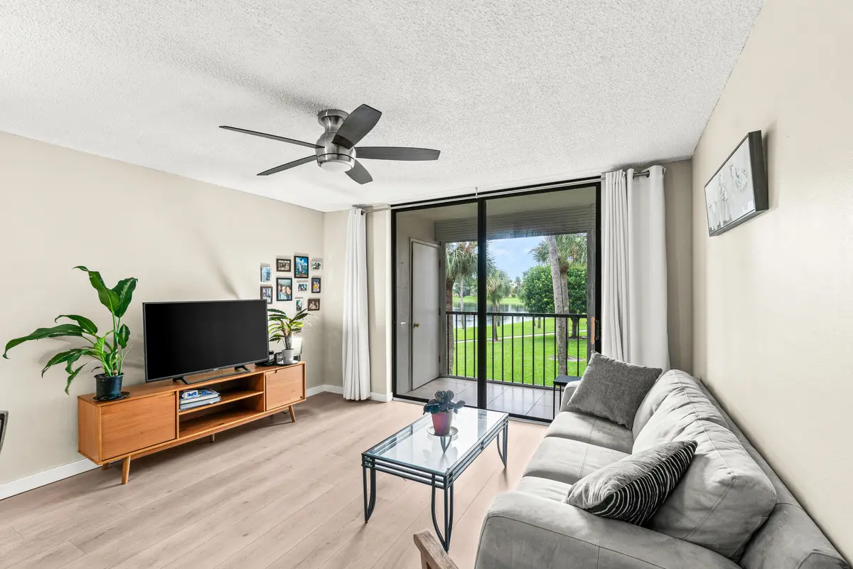 Living room at 5370 LAS VERDES Circle 209, Delray Beach
