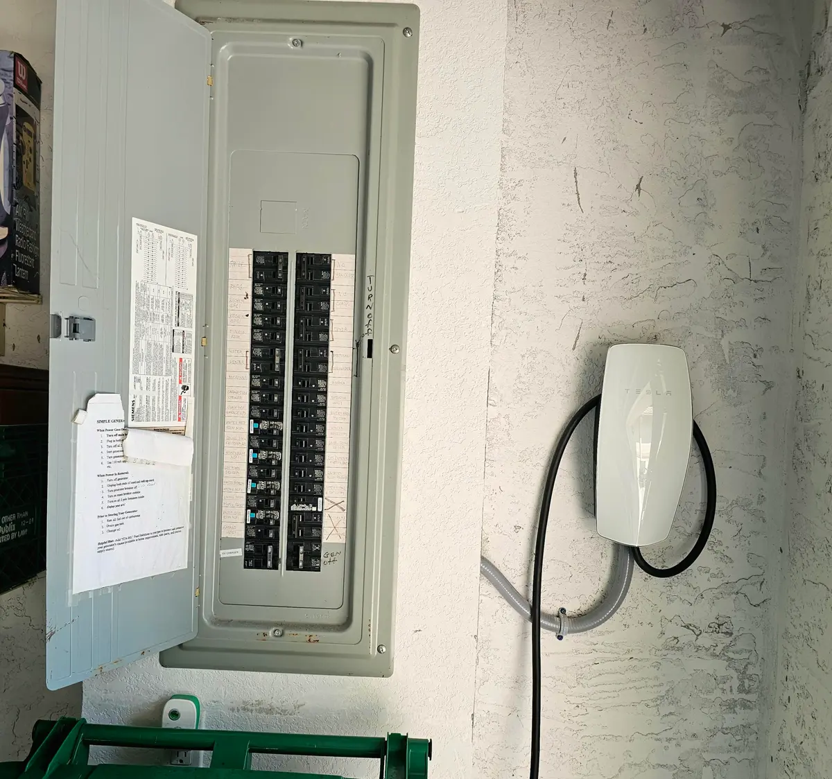 E-panel with Tesla Charger at 8149 MADISON LAKES Circle, Davie