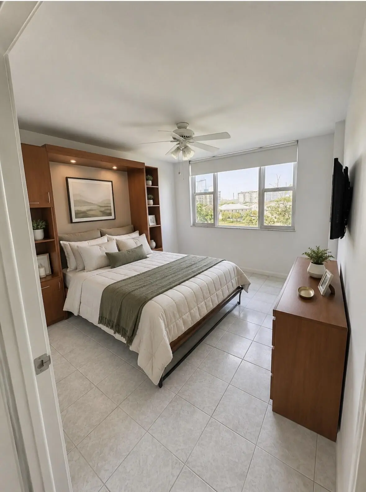 MURPHY BED OPEN STAGED at 3850 Washington Street 510, Hollywood