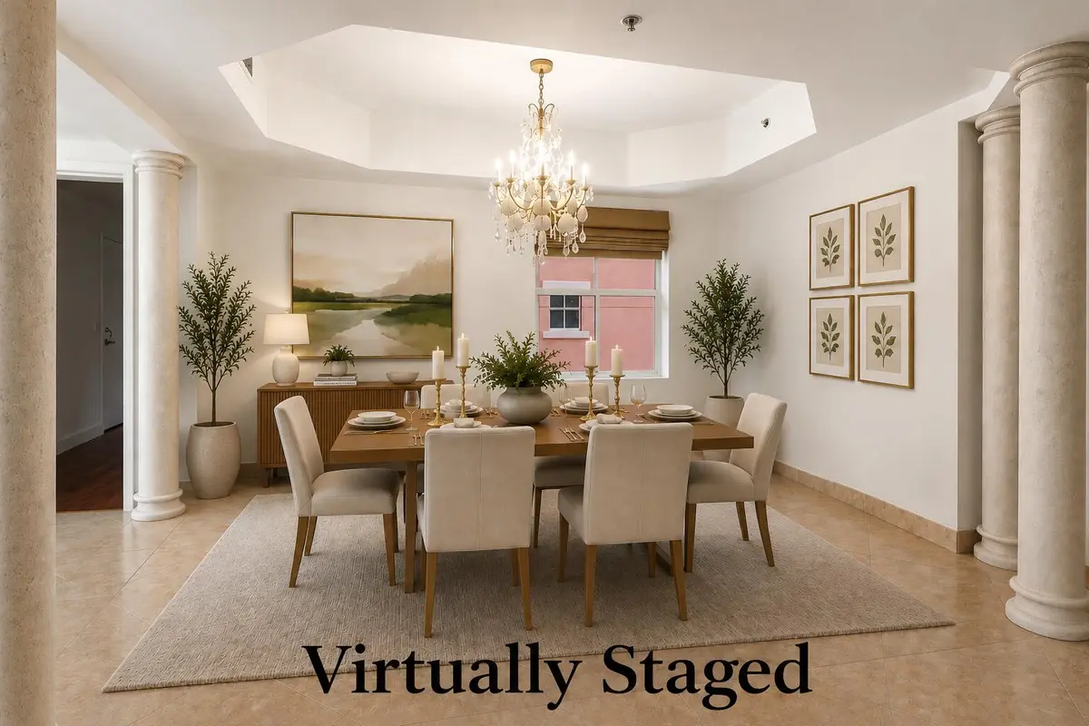 Dining table chatgpt virtually staged at 2051 SE 3rd Street 307, Deerfield Beach